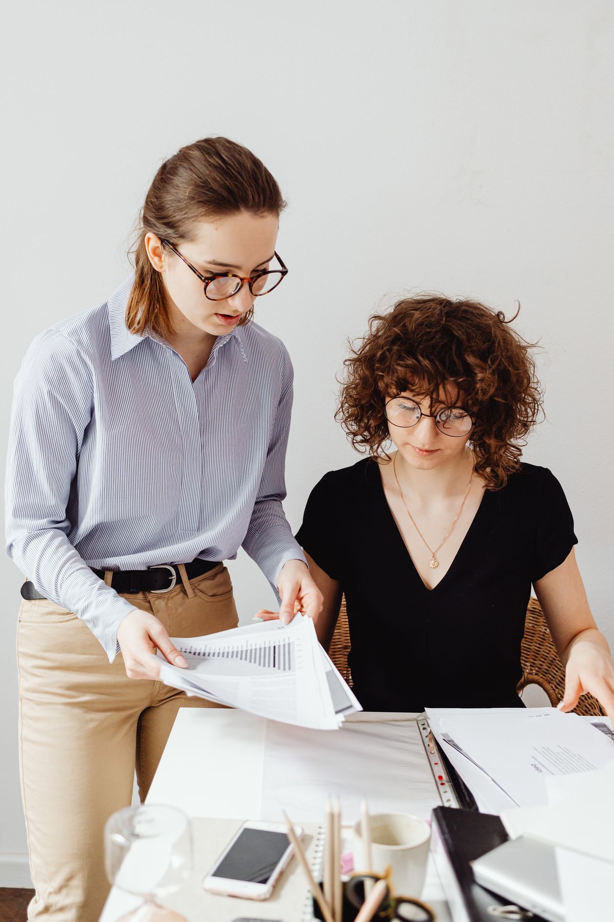 Woman planning finances confidently